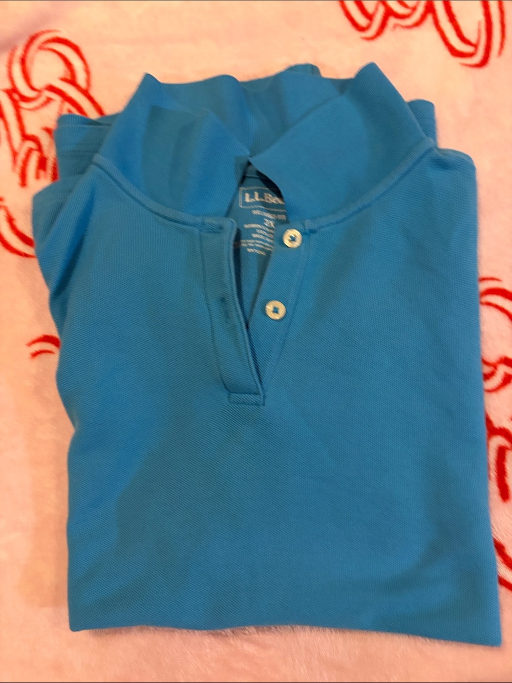 NWOT L.L. Bean Women’s Sky Blue Short Sleeve Cotton Polo sz 2X